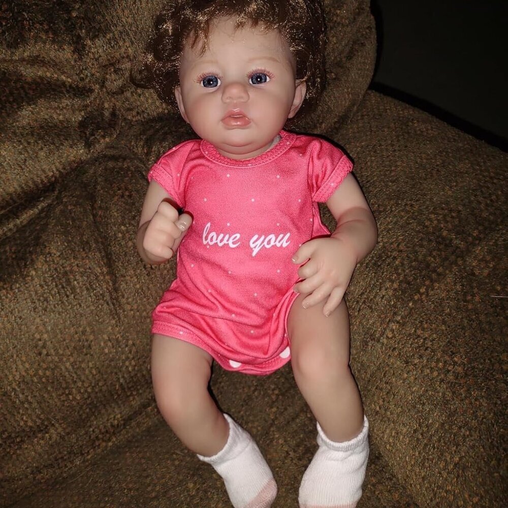 🆕18inch Soft Cloth Body Newborn Baby Poseable Limbs Bright Red with Clothes